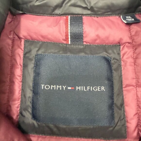 Tommy Hilfiger Puffer Jacket Men 2XL Black Duck Down Water Fowl Feather - Picture 4 of 9